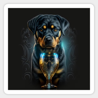 Glowy Rottweiler Sticker